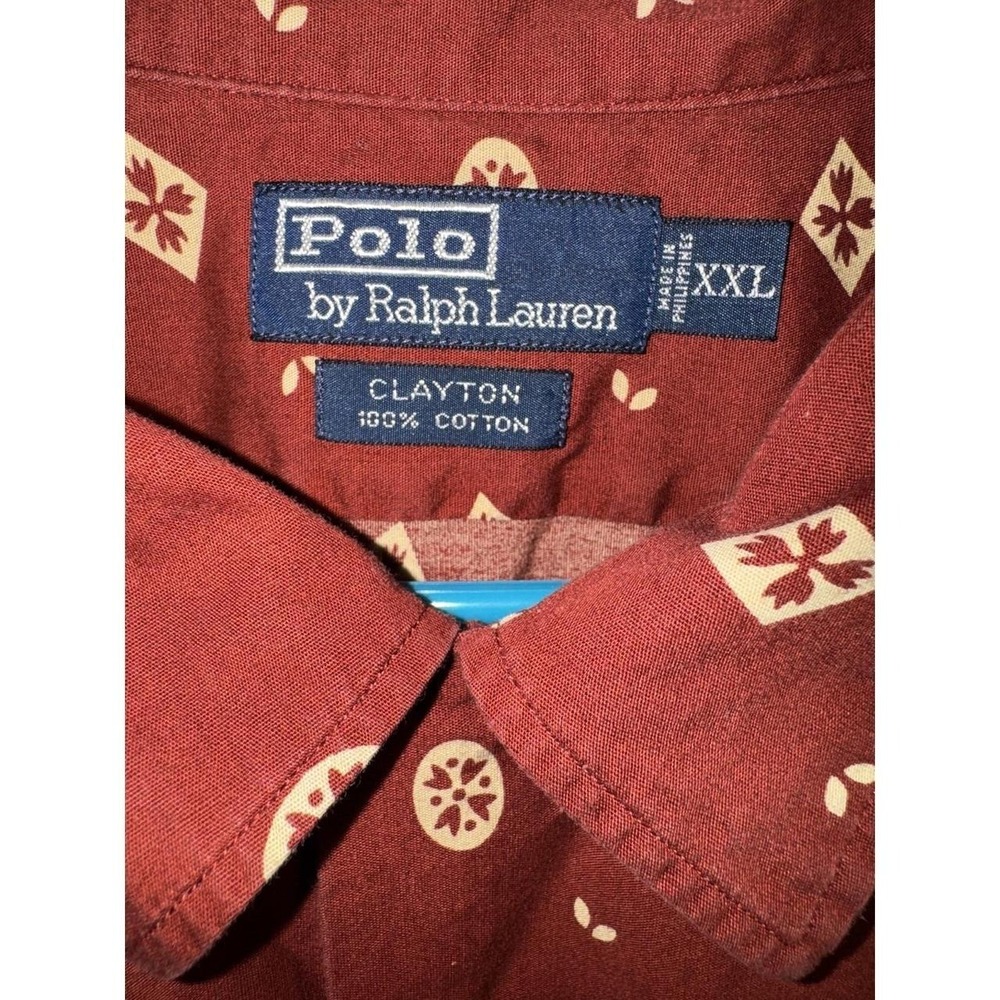 Polo Ralph Lauren XXL Clayton Shirt Red Tribal Bandana Print Vintage Mens XXL